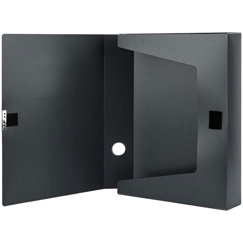 Папка-бокс на липучці 60мм., сір. Axent — фото 4