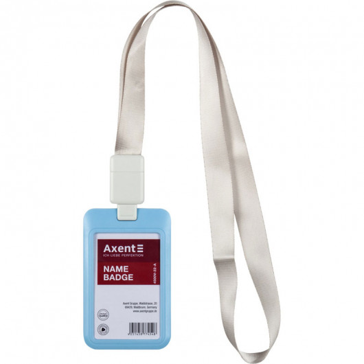 Бейдж-слайдер горизонтальний 85*54мм., ABS пластик, блакит. Axent — фото 7