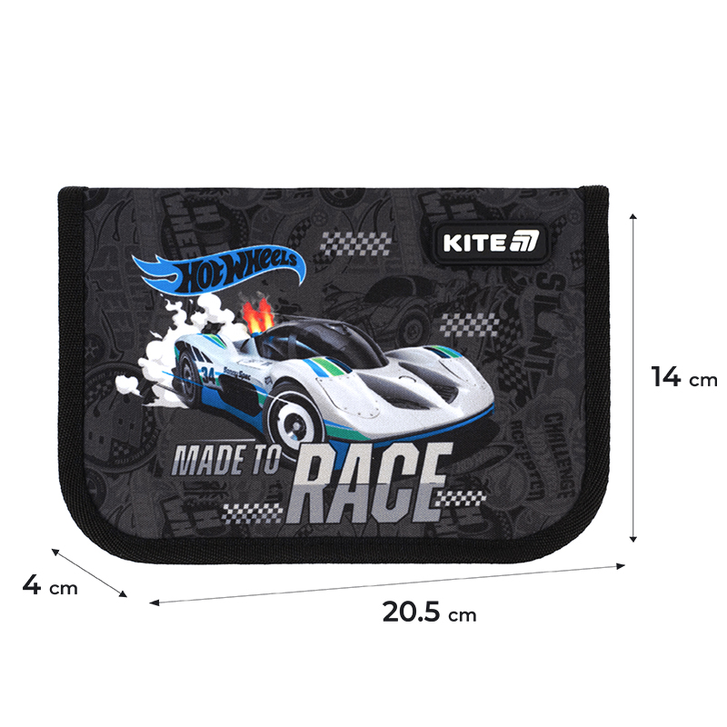 Пенал Kite 1 від., 1 відв., без наповнення 621 «Hot Wheels» Kite — фото 7