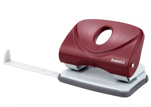Дырокол на 2 отверстия, до 20 листов Welle-2, пластиковый, красн. Axent - фото 7