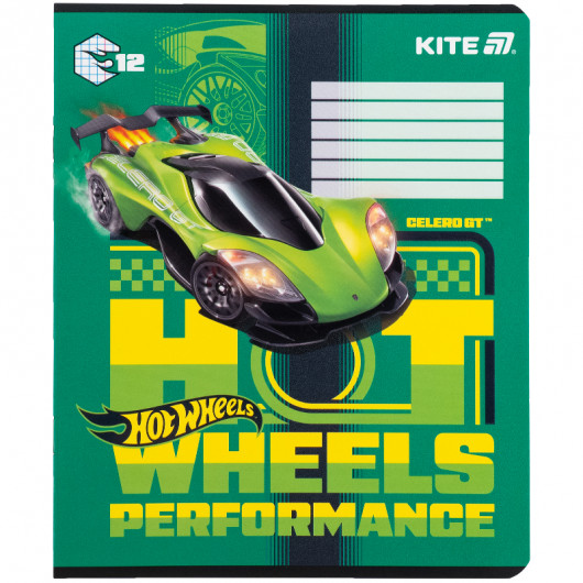 Тетрадь 12 лист., кл., гибр. лак + УФ лак, Hot Wheels-1 (HW25-232-1) Kite - фото 13