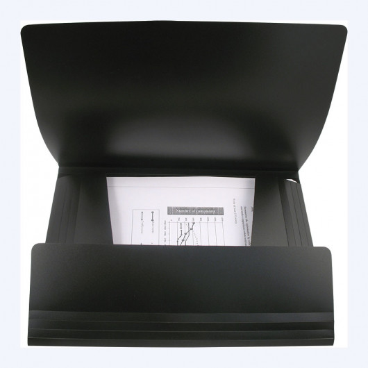 Папка на гумках А4, пластик, товщина 500мкм., чорн. Axent — фото 4