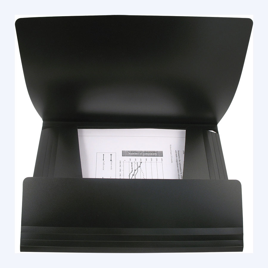 Папка на гумках А4, пластик, товщина 500мкм., чорн. Axent — фото 4