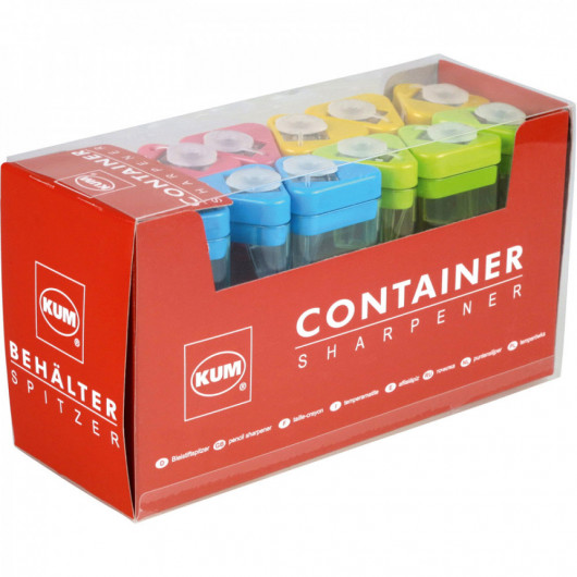 Точилка пластиковая Mini Tri с контейнером, ассорт. KUM - фото 4