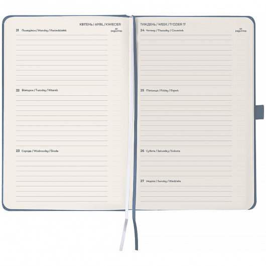 Еженедельник 2026 Partner Strong, 125*195мм, серый Axent - фото 8