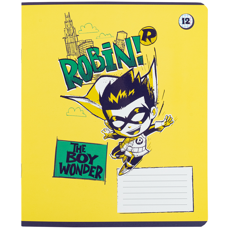 Тетрадь 12 лист., кл., софт тач + УФ лак, DC Comics (DC25-232) Kite - фото 13