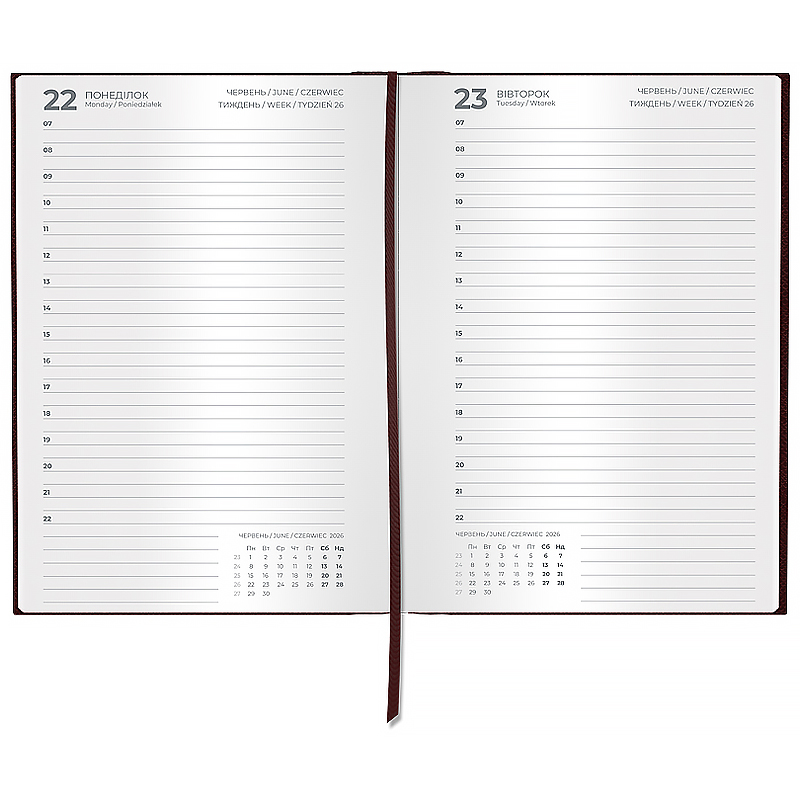 Щоденник 2026 Classic Style, 145*210, з/т коричневий Axent — фото 5