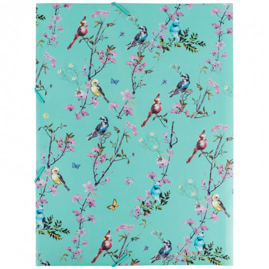 Папка на гумках А4, пластик, товщина 430мкм., дизайн Olga Selyshcheva, колекция Spring, бірюз. Axent — фото 3