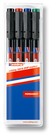 Маркер для пленок перманентный 140S, круглое острие 0,3мм., син. Edding - фото 5