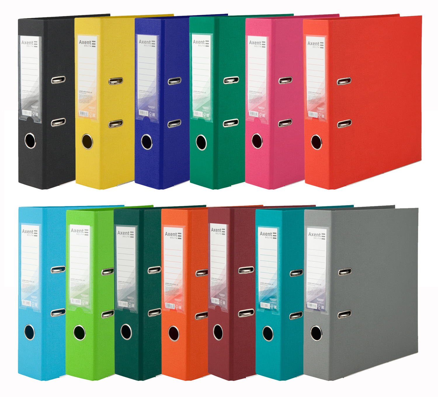 Реєстратор 7,5см. А4 (PP), двосторонній, чорн. Axent Delta — фото 5