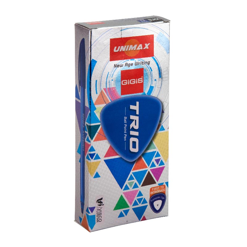 Ручка масляна Trio 1,0мм., корпус трикутний, стержень чорн. Unimax — фото 5