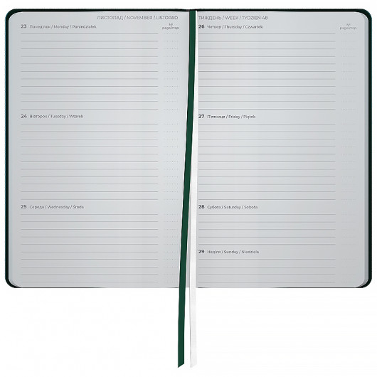 Щотижневик 2026 Partner Traces, 125*195мм, темно-зелений Axent — фото 5