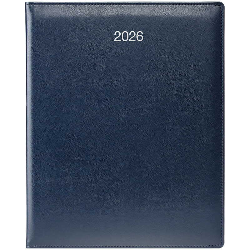 Щотижневик 2026 Бюро Soft, срібне тиснення, синiй Brunnen — фото 5