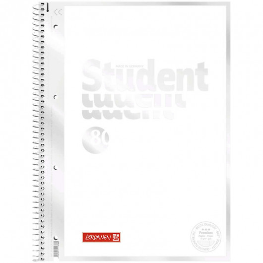 Коледж-блок А4 Premium, клітинка, 80 арк., White Brunnen — фото 5