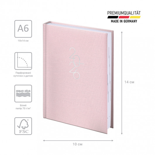 Ежедневник 2026 карманный Linesse, пудровый Brunnen - фото 5