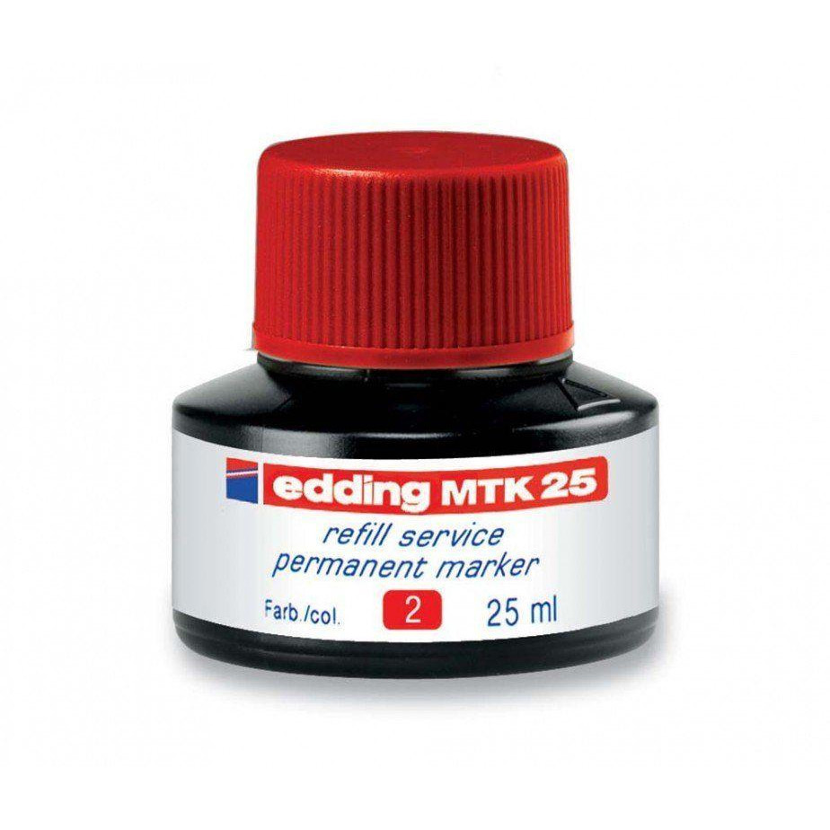 Чорнило для заправки перманентних маркерів e-МTK25, 25мл. , черв. Edding — фото 3