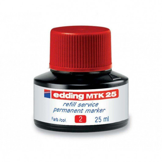 Чорнило для заправки перманентних маркерів e-МTK25, 25мл. , черв. Edding — фото 3
