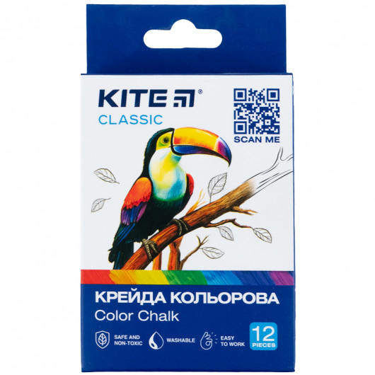 Мел цветной, 12 шт. Kite Classic Kite - фото 3