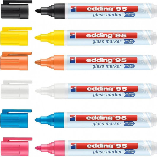 Маркер Glassboard для скляних досок e-90, круглий наконечник 2-3мм., біл. Edding — фото 7