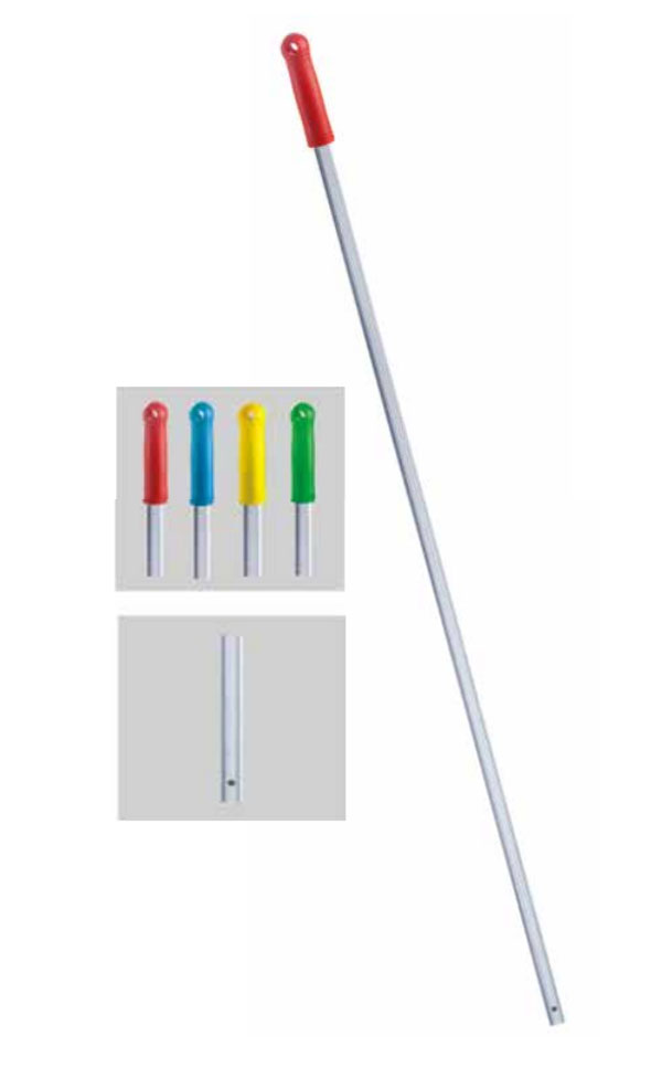 Ручка алюмінієва 130см з отвором, черв. Uctem — фото 1