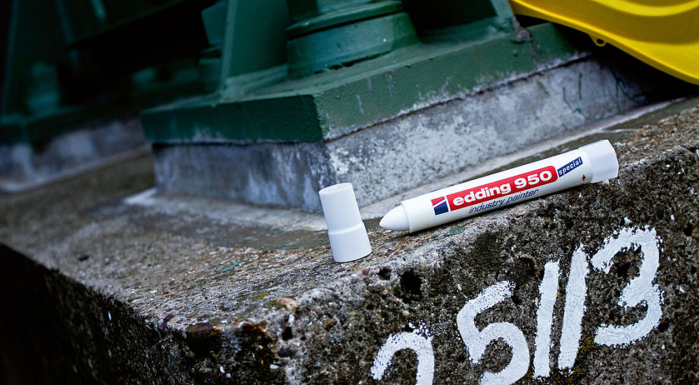 Маркер для промышленной графики 950, круглое острие 10мм., желт. Edding - фото 7