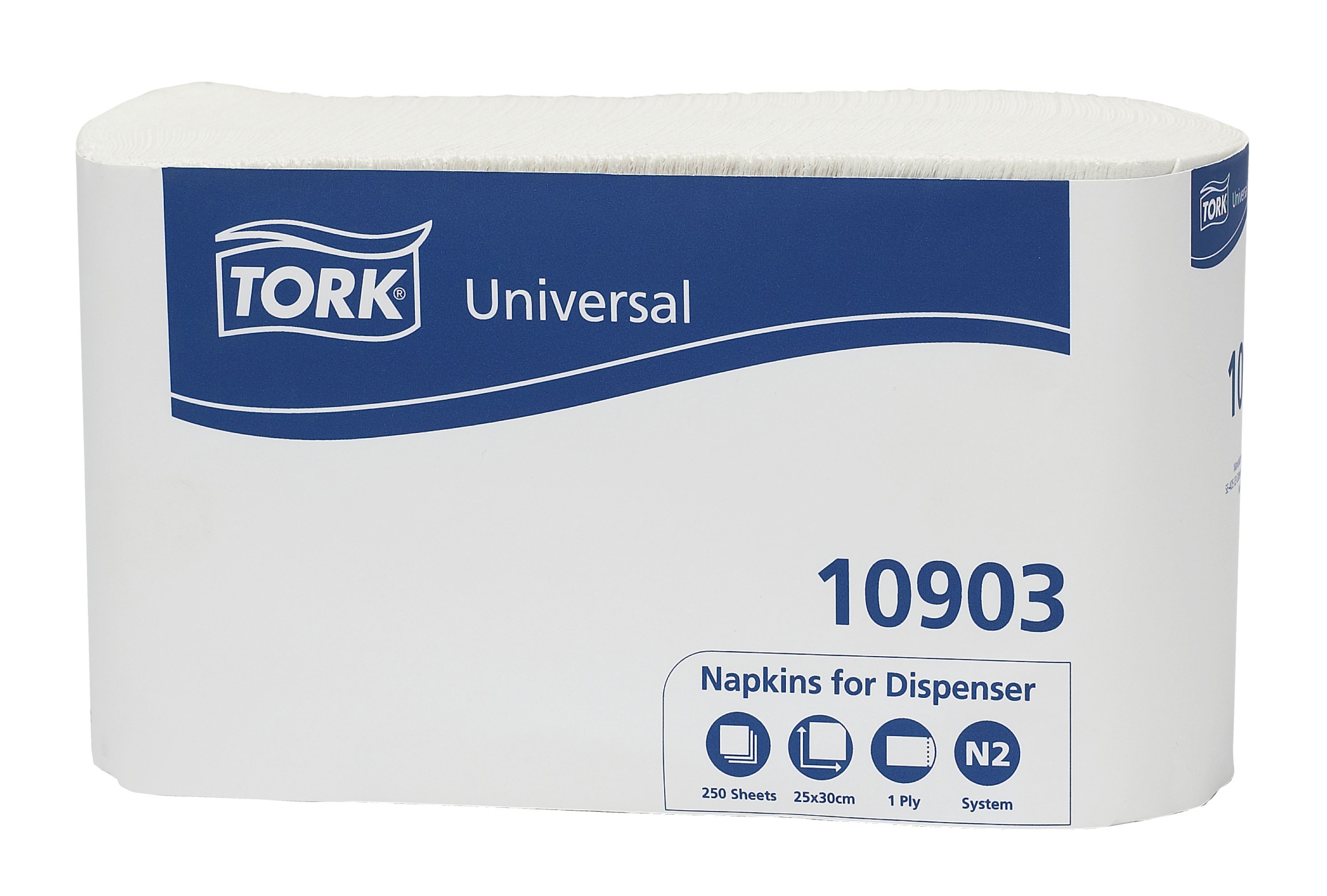 Салфетки 30*25см. Tork Universal 1 слойная, 250шт./уп., бел. Tork - фото 1