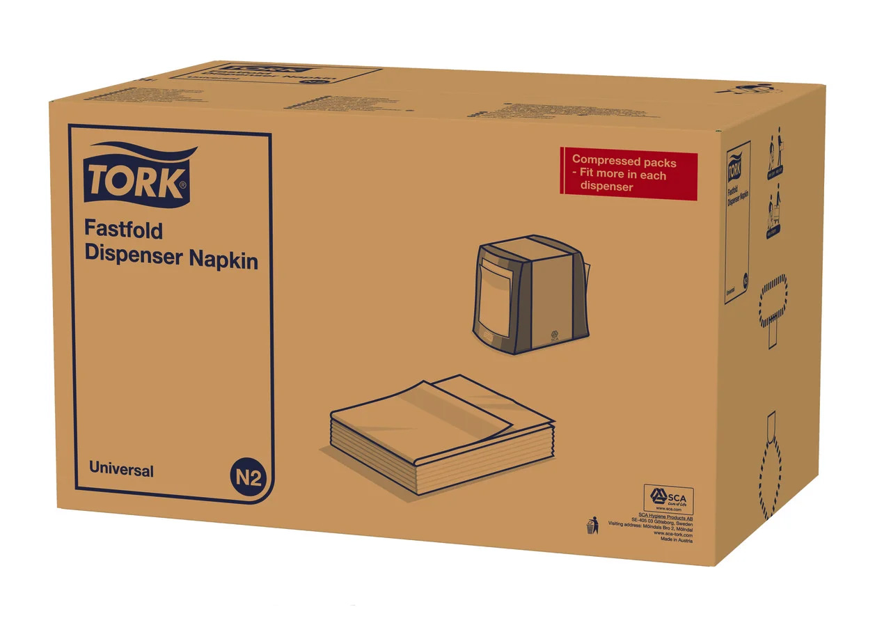 Серветки 30*24см. Tork Fastfold 1-шарова, 300шт./уп., біл. Tork - фото 2