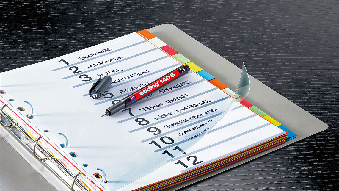 Маркер для плівок 140 S (ОНР) перманентний, круглий наконечник, 0,3мм., чорн. Edding — фото 5