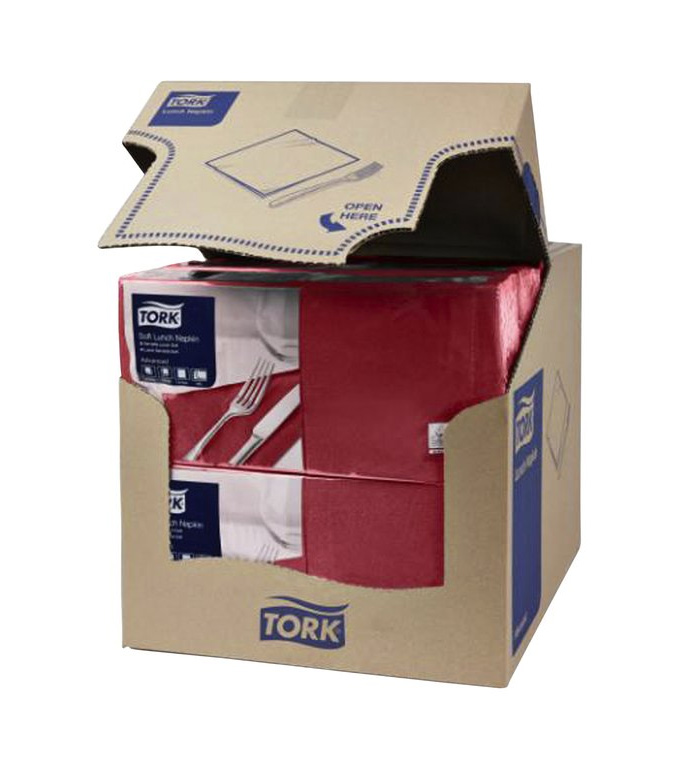 Серветки 33*33см. Tork Advanced 2-х шарові, 200шт./уп., борд. Tork - фото 3