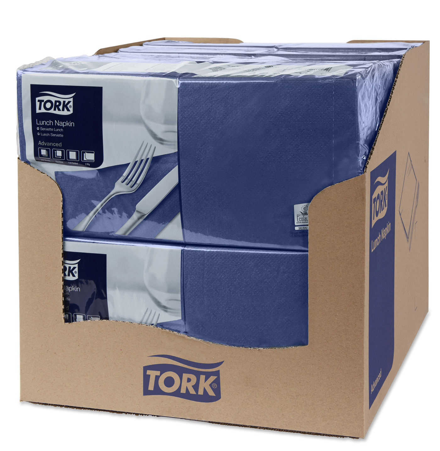 Салфетки 33*33см. Tork Advanced 2-х слойная, 200шт./уп., син. Tork - фото 1