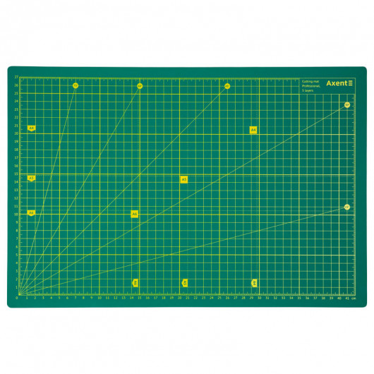 Килимок для різання самовідновлювальний PRO А3 (297*420мм.), п'ятишаровий, товщина 3мм., зелен. Axent — фото 4