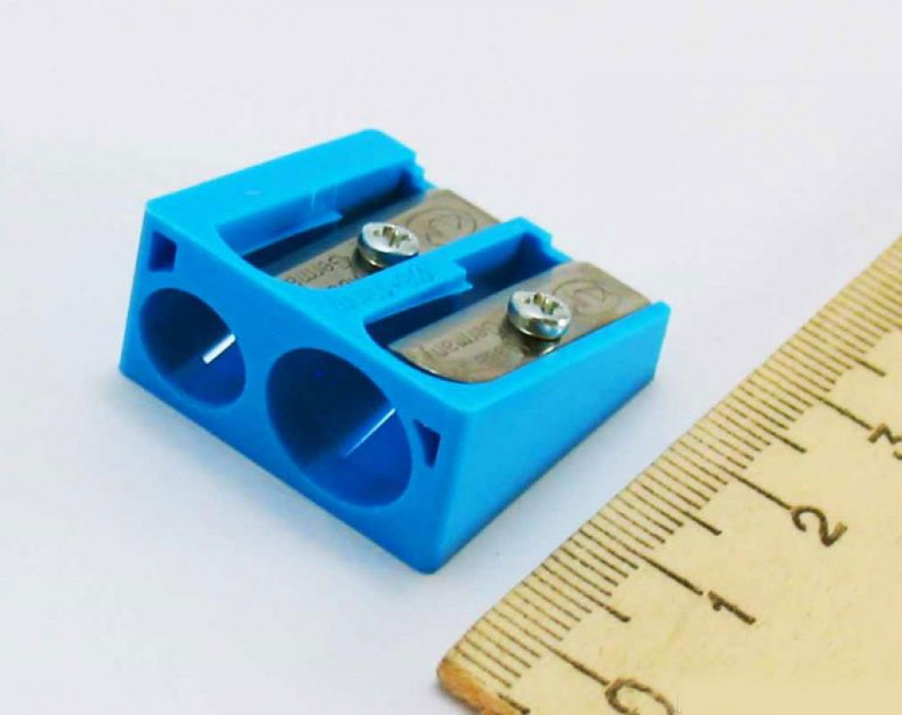 Точилка пластиковая прямоугольная, 2 отверстия, ассорт. KUM - фото 4