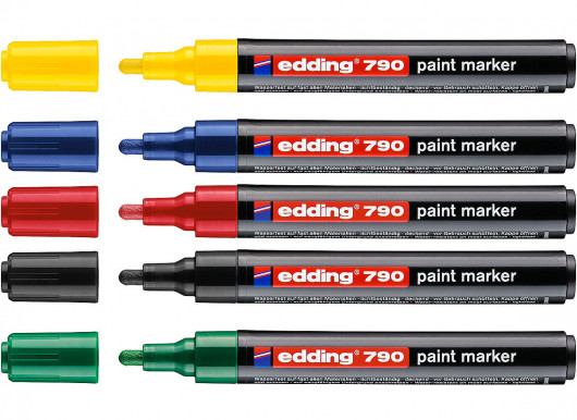 Маркер лакуючий 790, круглий наконечник 2-3мм., золот. Edding — фото 6