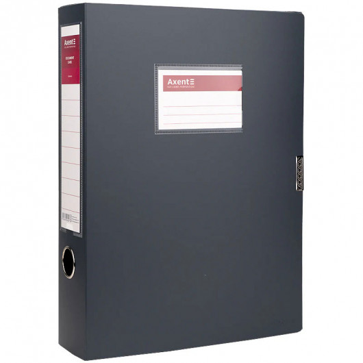 Папка-бокс на липучці 60мм., сір. Axent — фото 6