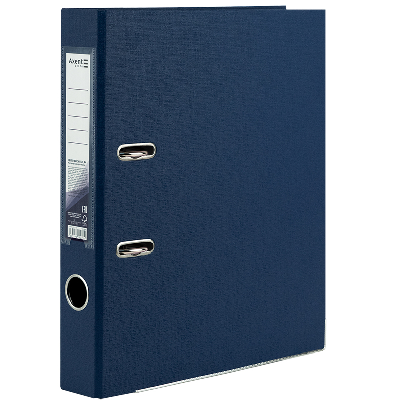 Регистратор 5см. А4 (PP), двусторонний, темно-синий Axent Delta - фото 3