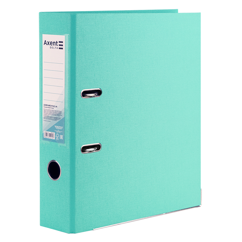 Регистратор 7,5см. А4 (PP) двусторонний, Pastelini, мятный Axent Delta - фото 3