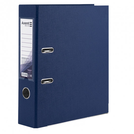 Регистратор 7,5см. А4 (PP) односторонний, темно-синий Axent Delta - фото 3