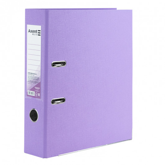 Реєстратор 7,5см. А4 (PP), односторонній, Pastelini, бузковий Axent Delta — фото 3