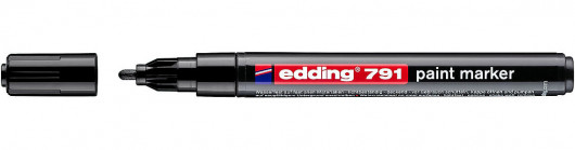 Маркер для маркування усіх поверхонь 791, круглий наконечник 1-2мм., чорн. Edding — фото 7