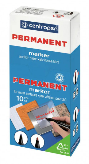 Маркер перманентний, круглий наконечник, 1мм. (М), 2846, фіолет. Centropen — фото 5