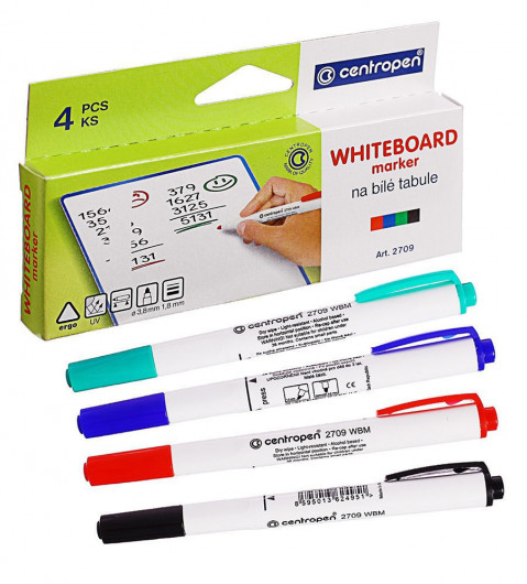 Маркер для дощок, BOARD, кругле вістря 1-2мм., черв. Centropen — фото 6