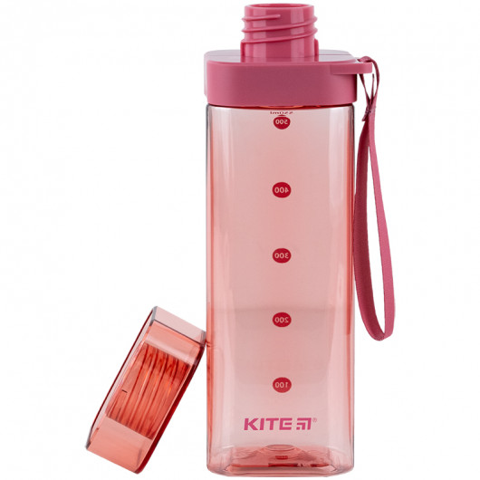 Пляшечка для води квадратна, 550 мл, рожева Kite — фото 9