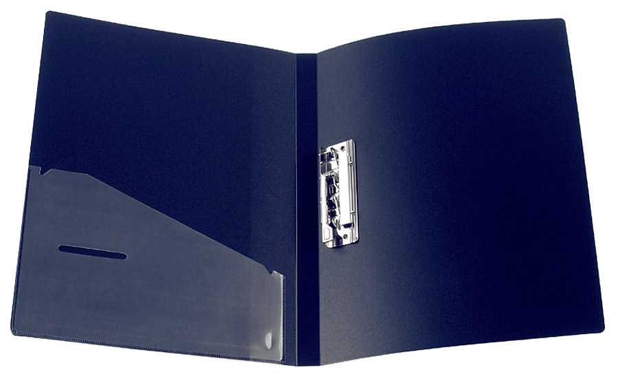Папка з бічним прижимом пластикова 20мм., син. Axent — фото 3