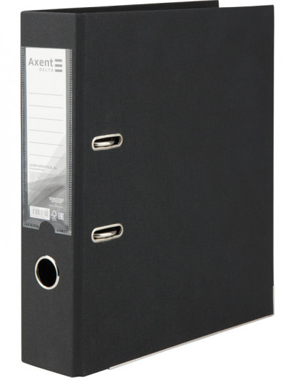 Реєстратор 5см. А4 (PP), двосторонній, чорн. Axent Delta — фото 4