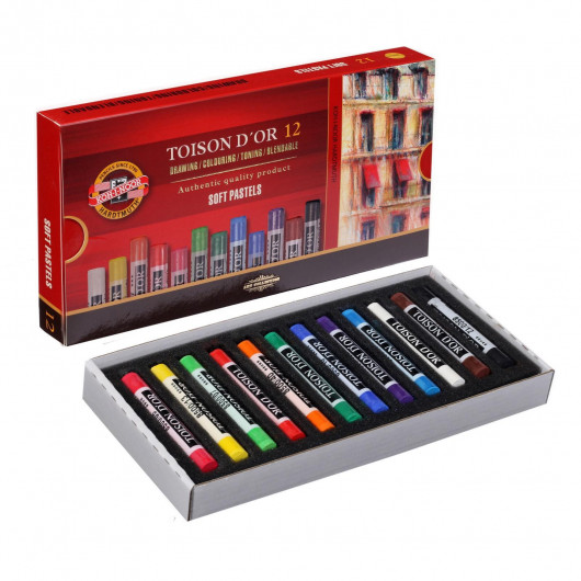 Пастель суха 12 кольорів, TOISON D'OR 8512 Koh-i-noor — фото 6