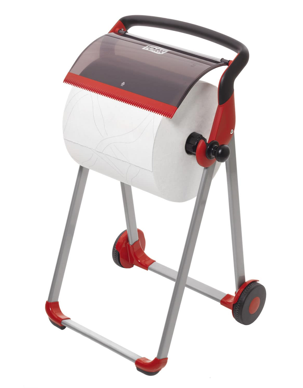 Тримач для матеріалів в рулоні Tork Performance, підлоговий, (W1), черв./чорн. Tork - фото 1