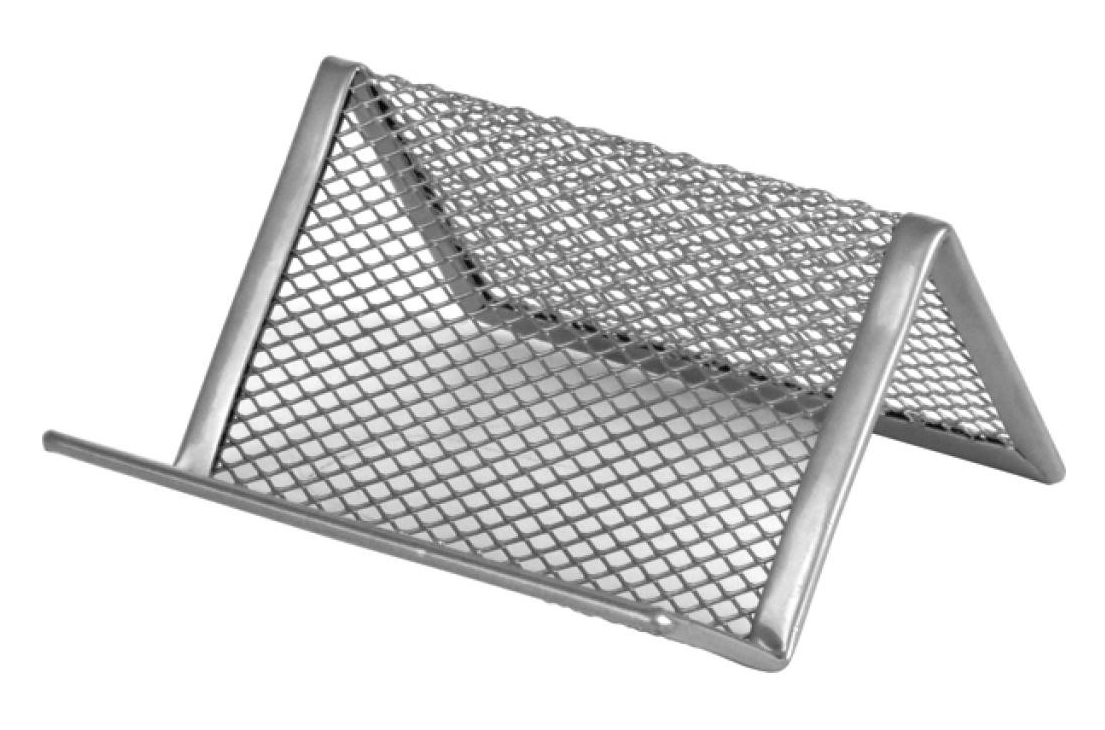 Підставка для візиток 95x80x60мм, металева., срібл. Axent — фото 2