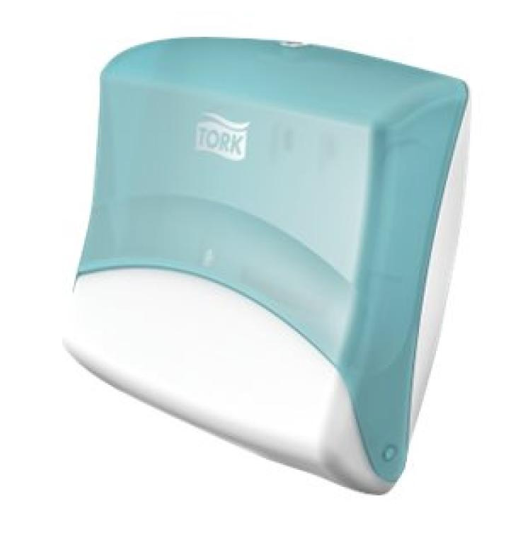 Диспенсер для материалов в салфетках Tork Performance, пластик, (W4), бел./бирюз. Tork - фото 1