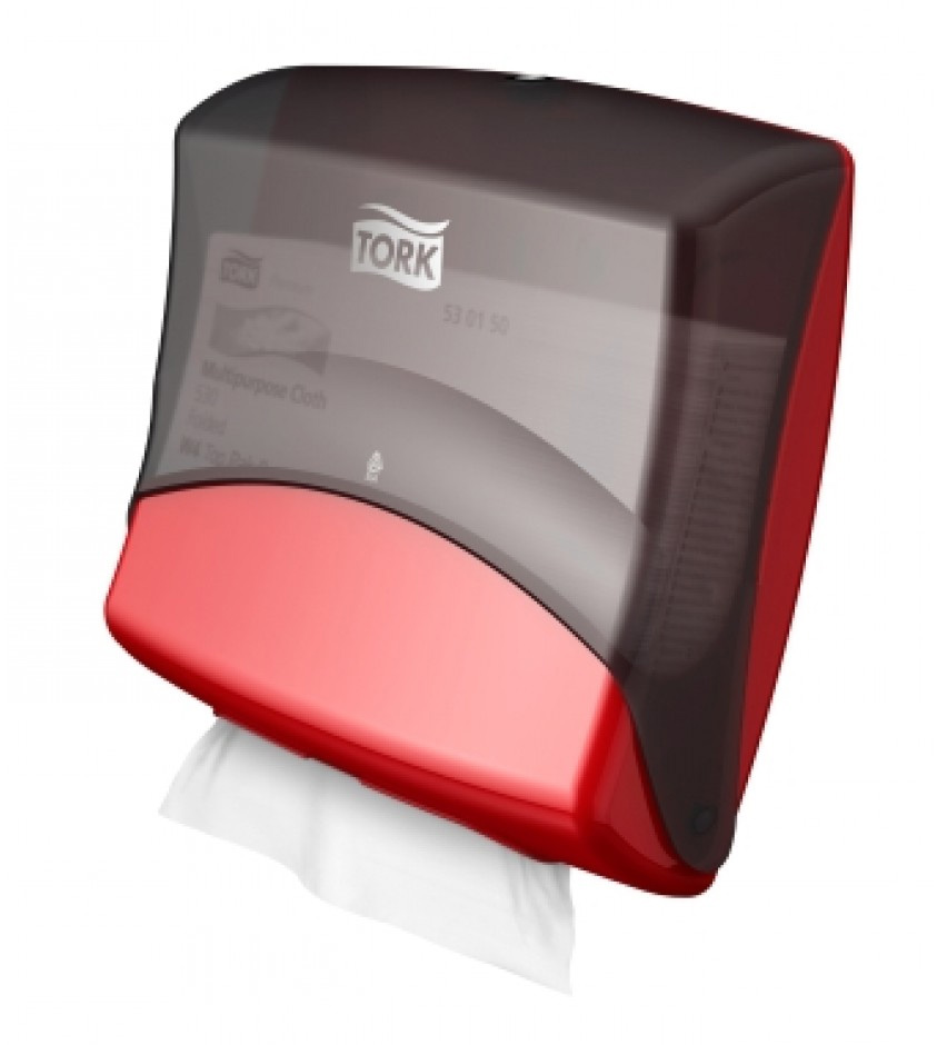 Диспенсер для материалов в салфетках Tork Performance, пластик, (W4), красн./черн. Tork - фото 1