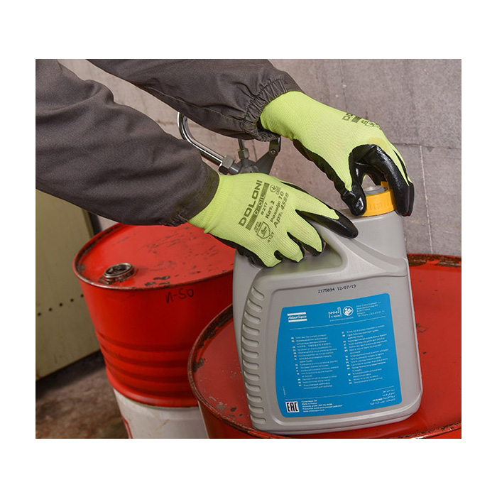 Перчатки трикотажные с нитриловым покрытием D-OIL, маслобензостойкие, размер 8 (M), желт. Doloni - фото 1